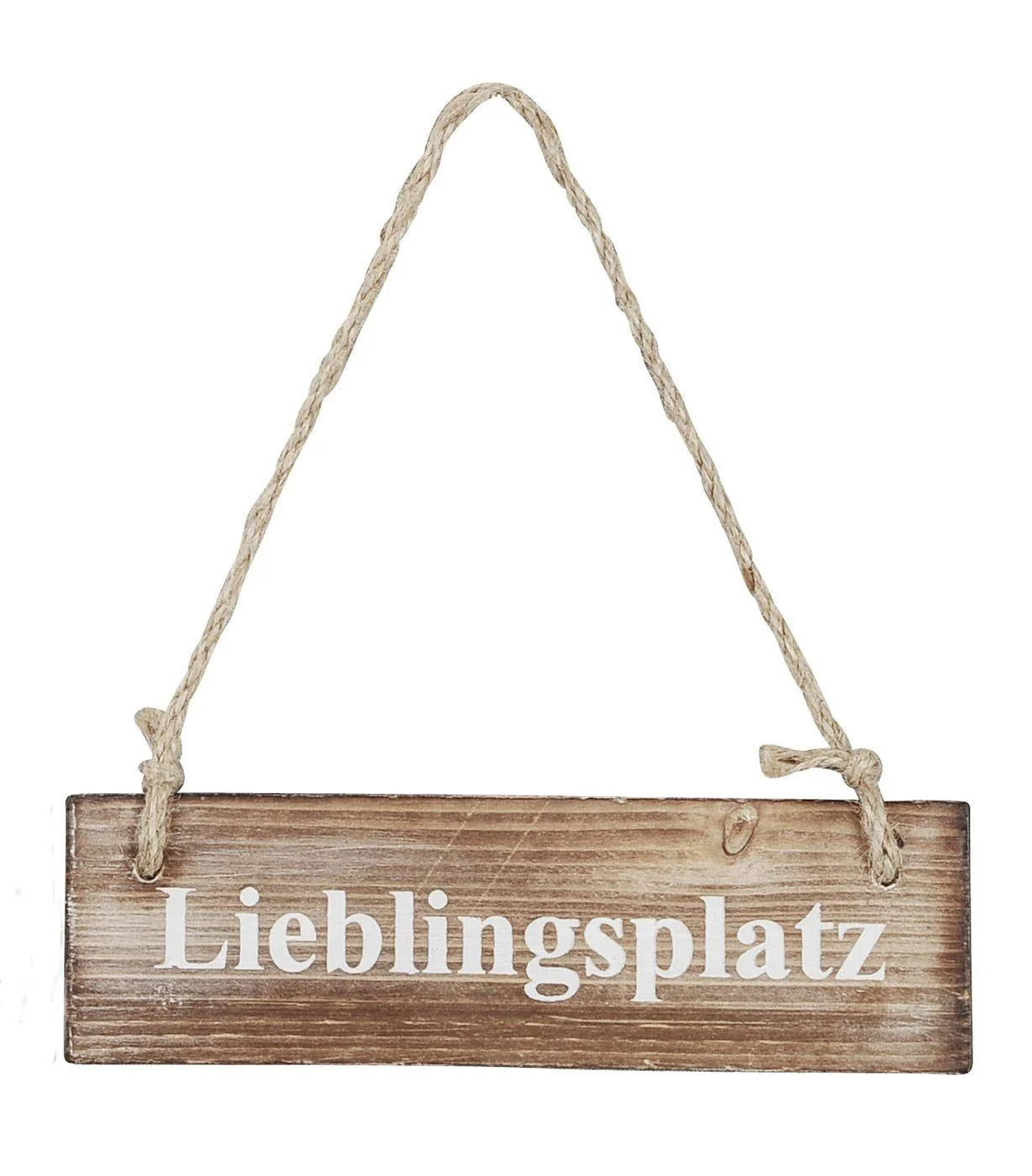 2er-Set Wandbilder aus Holz – „Willkommen“ & „Lieblingsplatz“, 20×6 cm